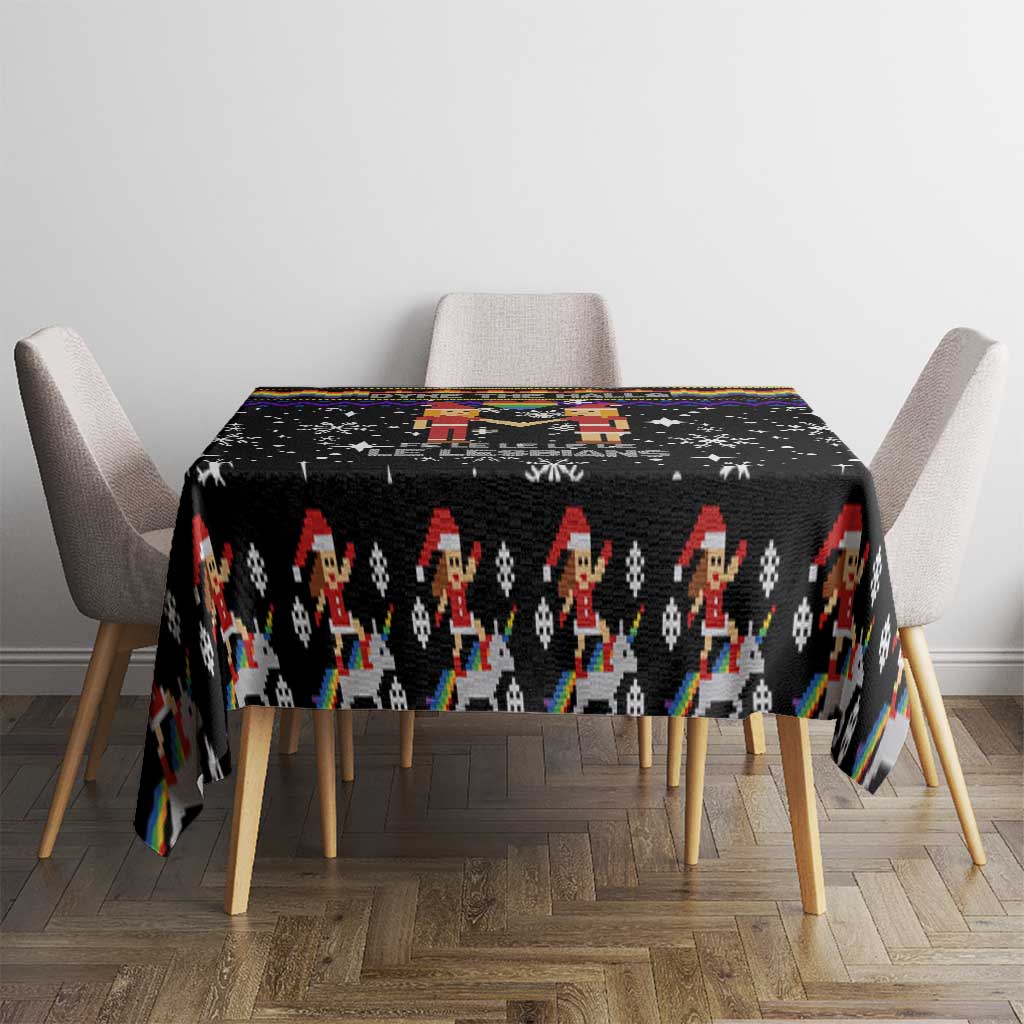 LGBT Lesbians Christmas Tablecloth Xmas Holiday Patterns - Wonder Print Shop