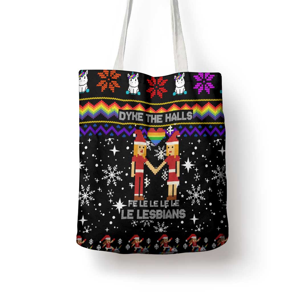 LGBT Lesbians Christmas Tote Bag Xmas Holiday Patterns - Wonder Print Shop