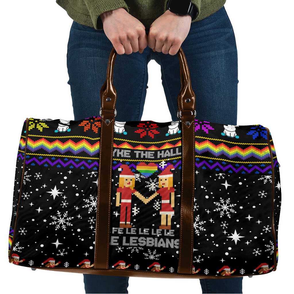 LGBT Lesbians Christmas Travel Bag Xmas Holiday Patterns - Wonder Print Shop