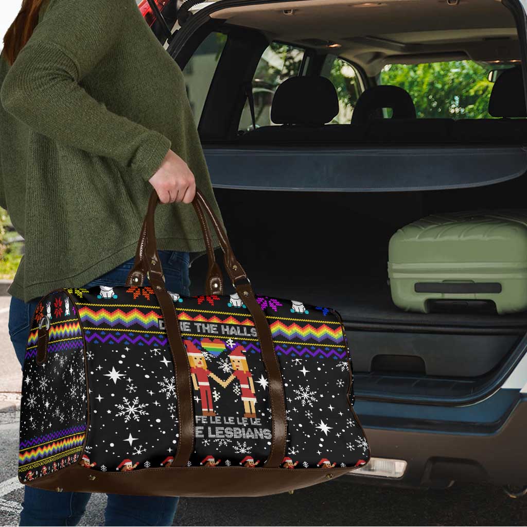 LGBT Lesbians Christmas Travel Bag Xmas Holiday Patterns - Wonder Print Shop