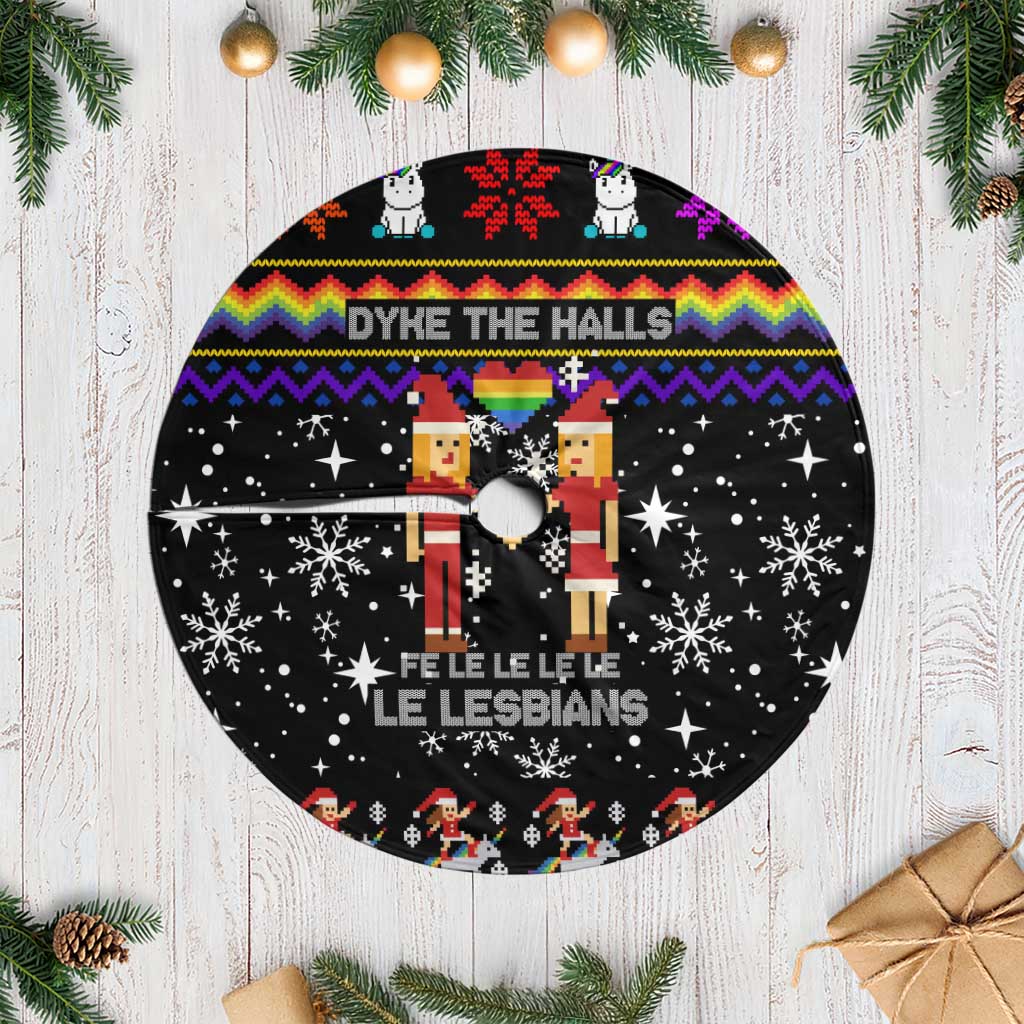 LGBT Lesbians Christmas Tree Skirt Xmas Holiday Patterns - Wonder Print Shop
