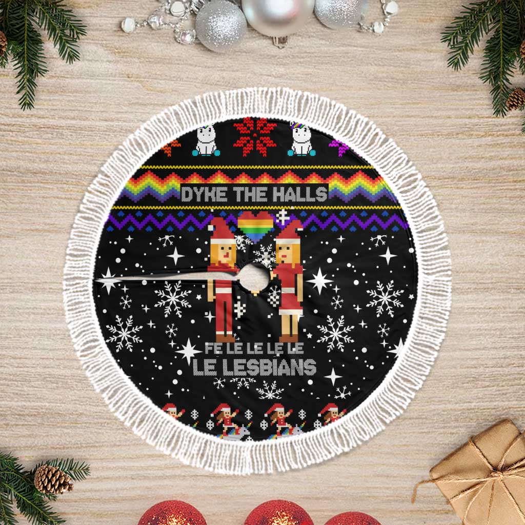 LGBT Lesbians Christmas Tree Skirt Xmas Holiday Patterns - Wonder Print Shop