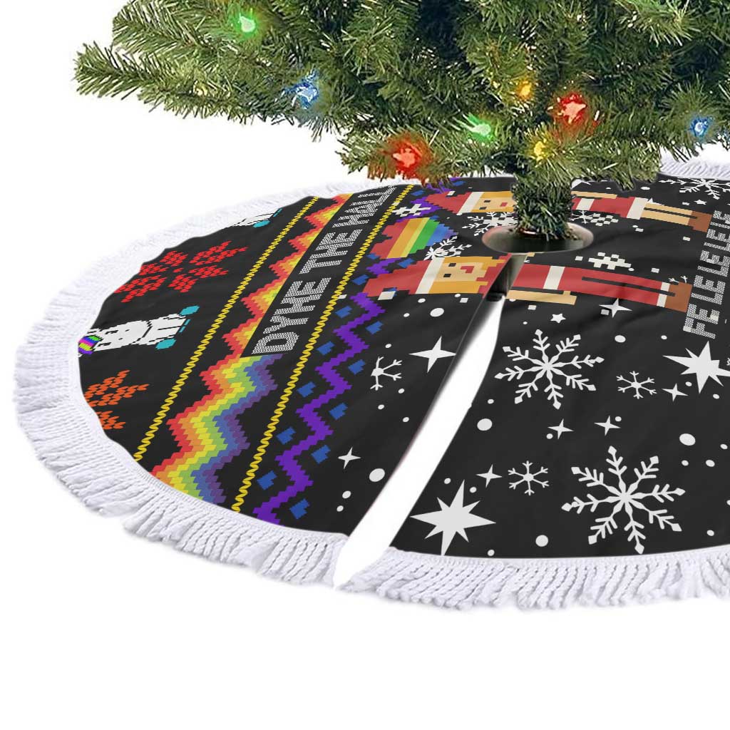 LGBT Lesbians Christmas Tree Skirt Xmas Holiday Patterns - Wonder Print Shop