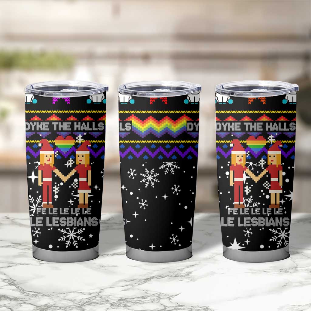 LGBT Lesbians Christmas Tumbler Cup Xmas Holiday Patterns - Wonder Print Shop