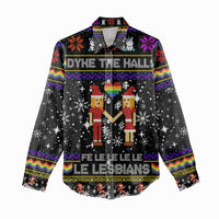 LGBT Lesbians Christmas Women Casual Shirt Xmas Holiday Patterns - Wonder Print Shop