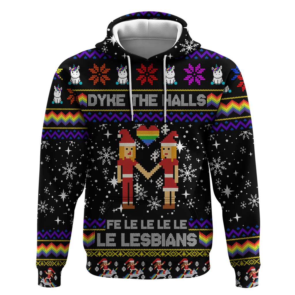 LGBT Lesbians Christmas Zip Hoodie Xmas Holiday Patterns - Wonder Print Shop
