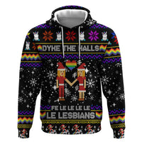 LGBT Lesbians Christmas Zip Hoodie Xmas Holiday Patterns - Wonder Print Shop