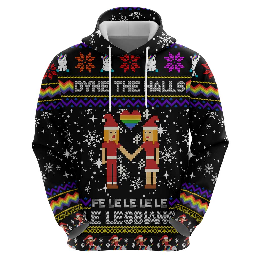 LGBT Lesbians Christmas Zip Hoodie Xmas Holiday Patterns - Wonder Print Shop