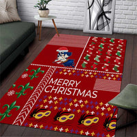 Louisiana Merry Christmas Area Rug Xmas Holiday Patterns - Wonder Print Shop
