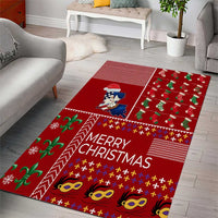 Louisiana Merry Christmas Area Rug Xmas Holiday Patterns - Wonder Print Shop