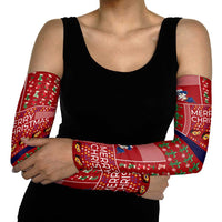 Louisiana Merry Christmas Arm Sleeves Xmas Holiday Patterns - Wonder Print Shop