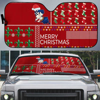 Louisiana Merry Christmas Auto Sun Shade Xmas Holiday Patterns - Wonder Print Shop