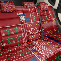 Louisiana Merry Christmas Back Car Seat Cover Xmas Holiday Patterns - Wonder Print Shop