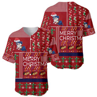 Louisiana Merry Christmas Baseball Jersey Xmas Holiday Patterns - Wonder Print Shop