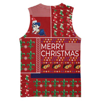 Louisiana Merry Christmas Basketball Jersey Xmas Holiday Patterns - Wonder Print Shop