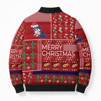 Louisiana Merry Christmas Bomber Puffer Jacket Xmas Holiday Patterns - Wonder Print Shop