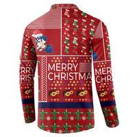 Louisiana Merry Christmas Button Sweatshirt Xmas Holiday Patterns - Wonder Print Shop