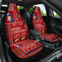Louisiana Merry Christmas Car Seat Cover Xmas Holiday Patterns - Wonder Print Shop