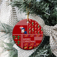 Louisiana Merry Christmas Ceramic Ornament Xmas Holiday Patterns - Wonder Print Shop