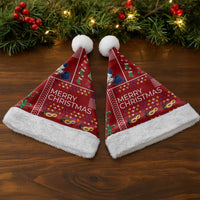 Louisiana Merry Christmas Santa Hat Xmas Holiday Patterns - Wonder Print Shop