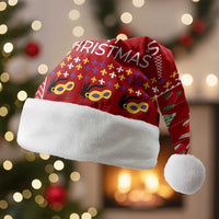 Louisiana Merry Christmas Santa Hat Xmas Holiday Patterns - Wonder Print Shop