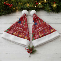 Louisiana Merry Christmas Santa Hat Xmas Holiday Patterns - Wonder Print Shop