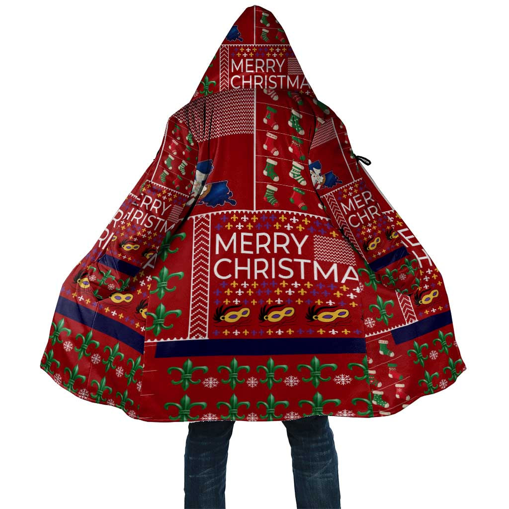 Louisiana Merry Christmas Cloak Xmas Holiday Patterns - Wonder Print Shop