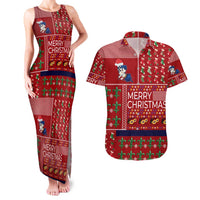 Louisiana Merry Christmas Couples Matching Tank Maxi Dress and Hawaiian Shirt Xmas Holiday Patterns - Wonder Print Shop