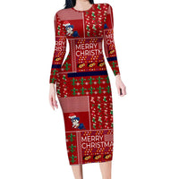 Louisiana Merry Christmas Family Matching Long Sleeve Bodycon Dress and Hawaiian Shirt Xmas Holiday Patterns - Wonder Print Shop