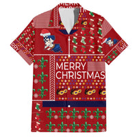 Louisiana Merry Christmas Family Matching Off The Shoulder Long Sleeve Dress and Hawaiian Shirt Xmas Holiday Patterns - Wonder Print Shop