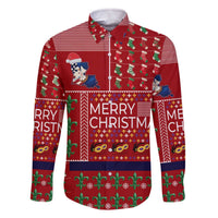 Louisiana Merry Christmas Family Matching Off The Shoulder Long Sleeve Dress and Hawaiian Shirt Xmas Holiday Patterns - Wonder Print Shop