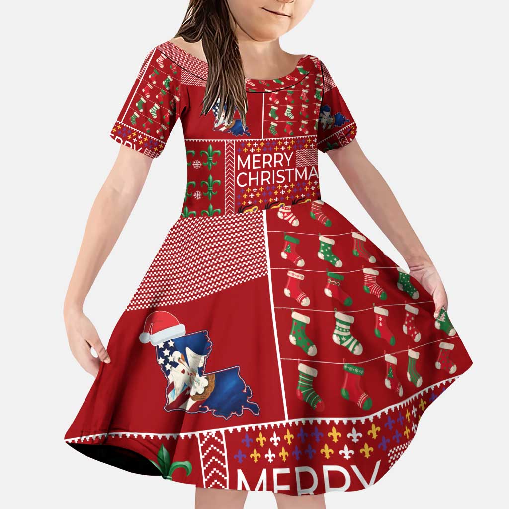 Louisiana Merry Christmas Family Matching Puletasi and Hawaiian Shirt Xmas Holiday Patterns - Wonder Print Shop
