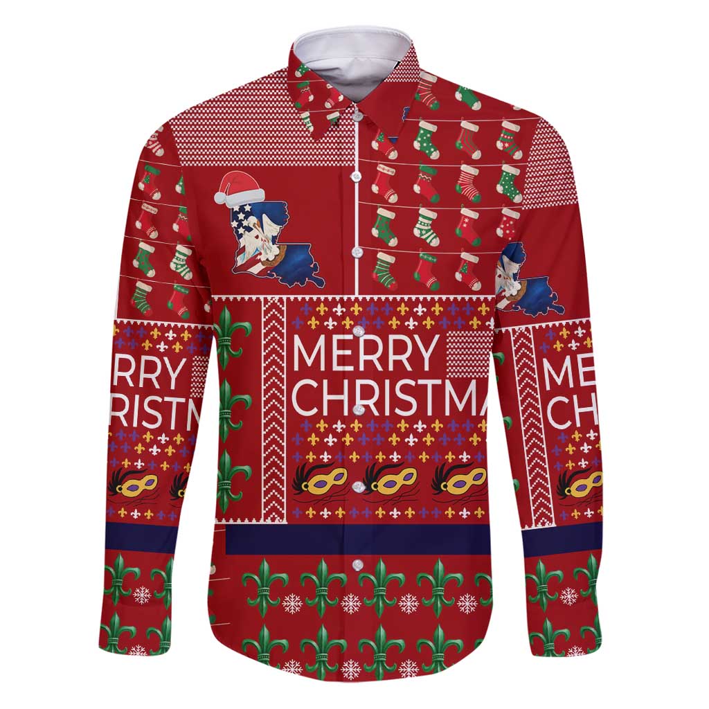 Louisiana Merry Christmas Family Matching Puletasi and Hawaiian Shirt Xmas Holiday Patterns - Wonder Print Shop