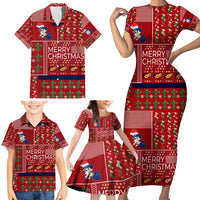 Louisiana Merry Christmas Family Matching Short Sleeve Bodycon Dress and Hawaiian Shirt Xmas Holiday Patterns - Wonder Print Shop