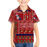 Louisiana Merry Christmas Family Matching Short Sleeve Bodycon Dress and Hawaiian Shirt Xmas Holiday Patterns - Wonder Print Shop