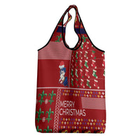 Louisiana Merry Christmas Grocery Bag Xmas Holiday Patterns - Wonder Print Shop