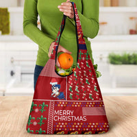 Louisiana Merry Christmas Grocery Bag Xmas Holiday Patterns - Wonder Print Shop