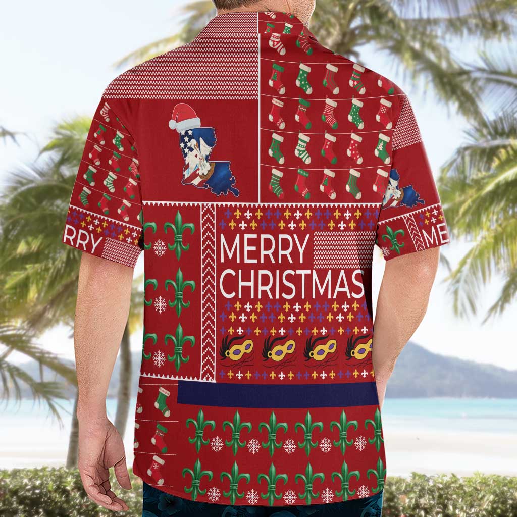 Louisiana Merry Christmas Hawaiian Shirt Xmas Holiday Patterns - Wonder Print Shop