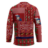 Louisiana Merry Christmas Hockey Jersey Xmas Holiday Patterns - Wonder Print Shop