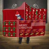 Louisiana Merry Christmas Hooded Blanket Xmas Holiday Patterns - Wonder Print Shop