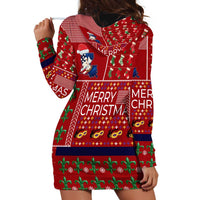 Louisiana Merry Christmas Hoodie Dress Xmas Holiday Patterns - Wonder Print Shop