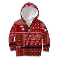 Louisiana Merry Christmas Kid Hoodie Xmas Holiday Patterns - Wonder Print Shop
