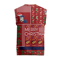 Louisiana Merry Christmas Knitted V-Neck Vest Xmas Holiday Patterns - Wonder Print Shop