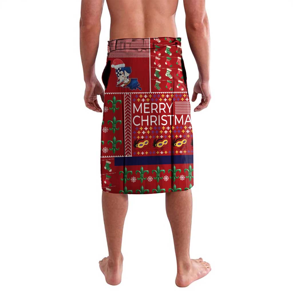 Louisiana Merry Christmas Lavalava Xmas Holiday Patterns - Wonder Print Shop