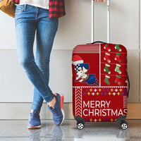 Louisiana Merry Christmas Luggage Cover Xmas Holiday Patterns - Wonder Print Shop