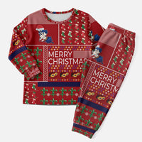 Louisiana Merry Christmas Pajama Set Xmas Holiday Patterns - Wonder Print Shop