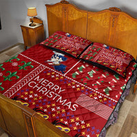 Louisiana Merry Christmas Quilt Bed Set Xmas Holiday Patterns - Wonder Print Shop