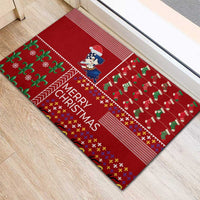 Louisiana Merry Christmas Rubber Doormat Xmas Holiday Patterns - Wonder Print Shop