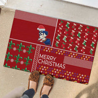 Louisiana Merry Christmas Rubber Doormat Xmas Holiday Patterns - Wonder Print Shop