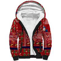 Louisiana Merry Christmas Sherpa Hoodie Xmas Holiday Patterns - Wonder Print Shop